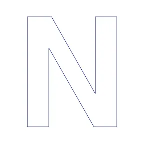 Buchstabe - N